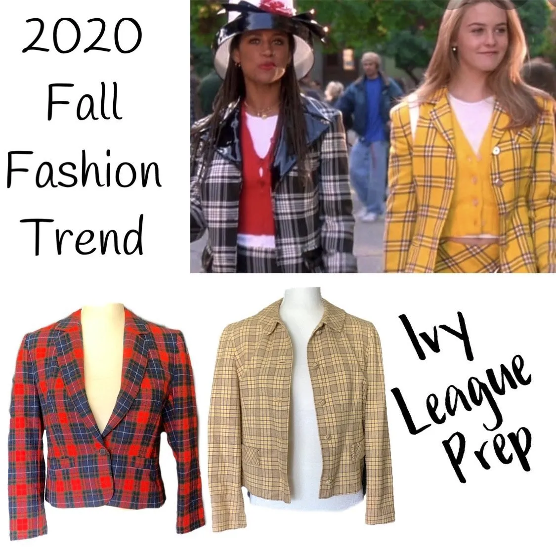 1970s Yellow Plaid Short Wool Jacket or Blazer by Pendleton. 2020 Fall Fashion Trend Vintage Style.