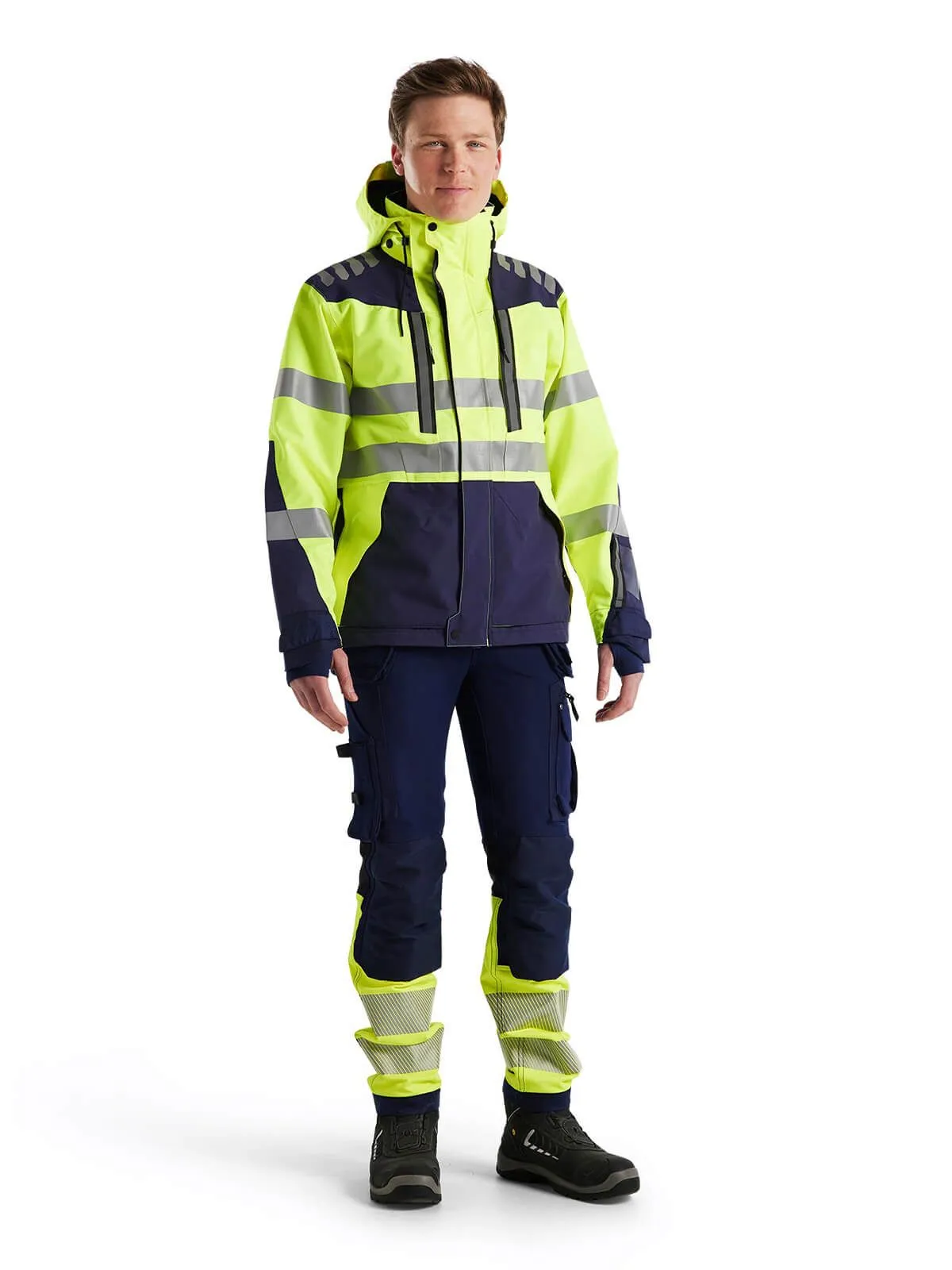 4496-1918&#x20;High&#x20;Vis&#x20;Work&#x20;Jacket&#x20;Softshell&#x20;-&#x20;Bl&#xE5;kl&#xE4;der