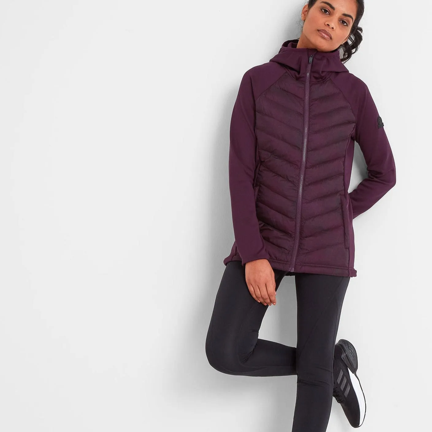 Adwell Womens Insulated Hybrid Jacket - Dark Purple