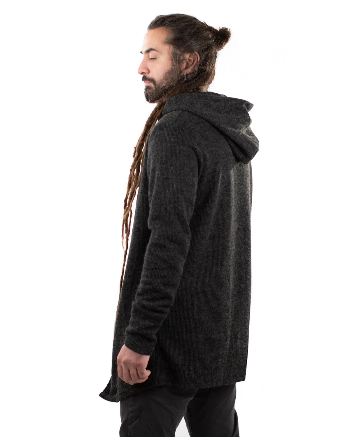 Aliteia Hooded Snood Cardigan Jacket Charcoal