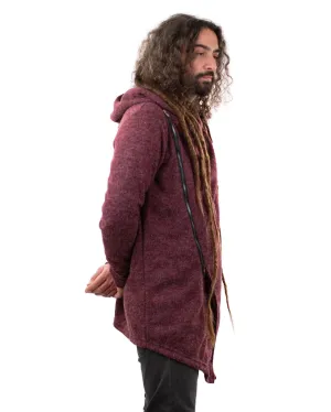 Aliteia Hooded Snood Cardigan Jacket Wine