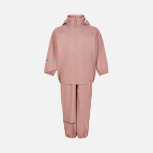 Baby & Kids Recycled Rainwear Set - Misty Rose