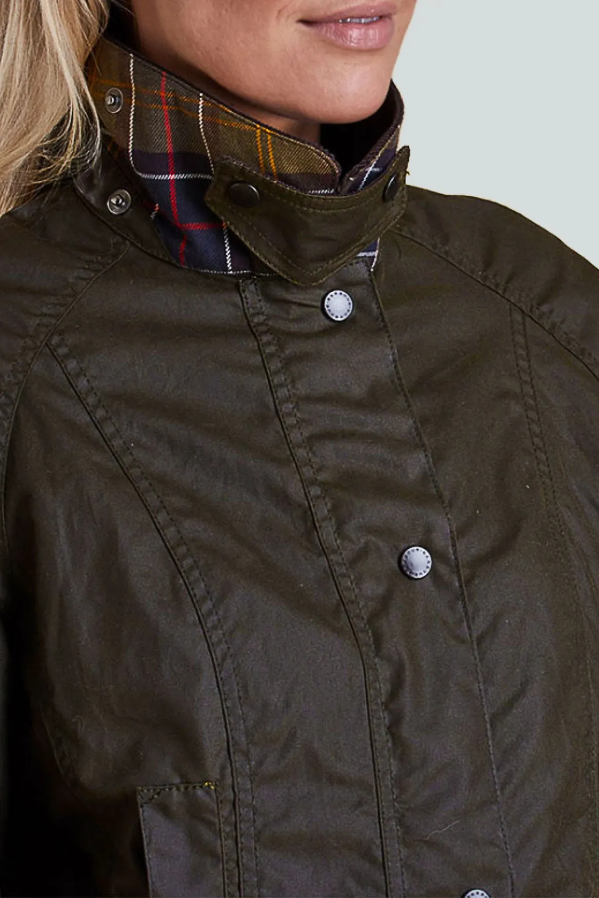 Barbour Classic Beadnell - Ladies Wax Jacket - Olive Green - LWX0668OL71