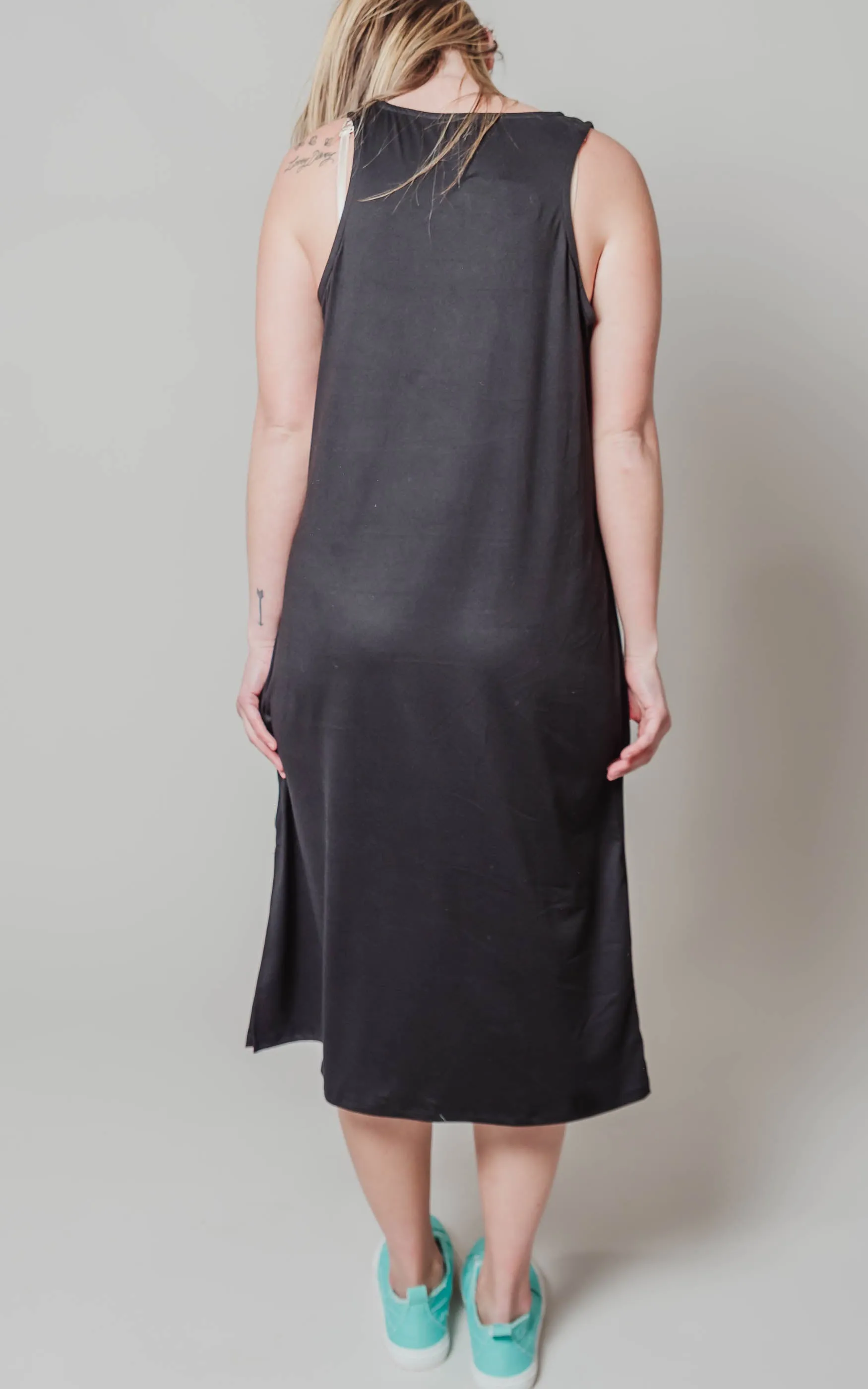 Black Midi Tank Dress - Final Sale*