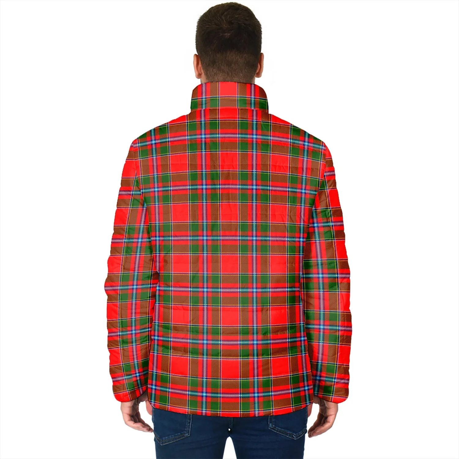 Butter Tartan Padded Jacket with Family Crest