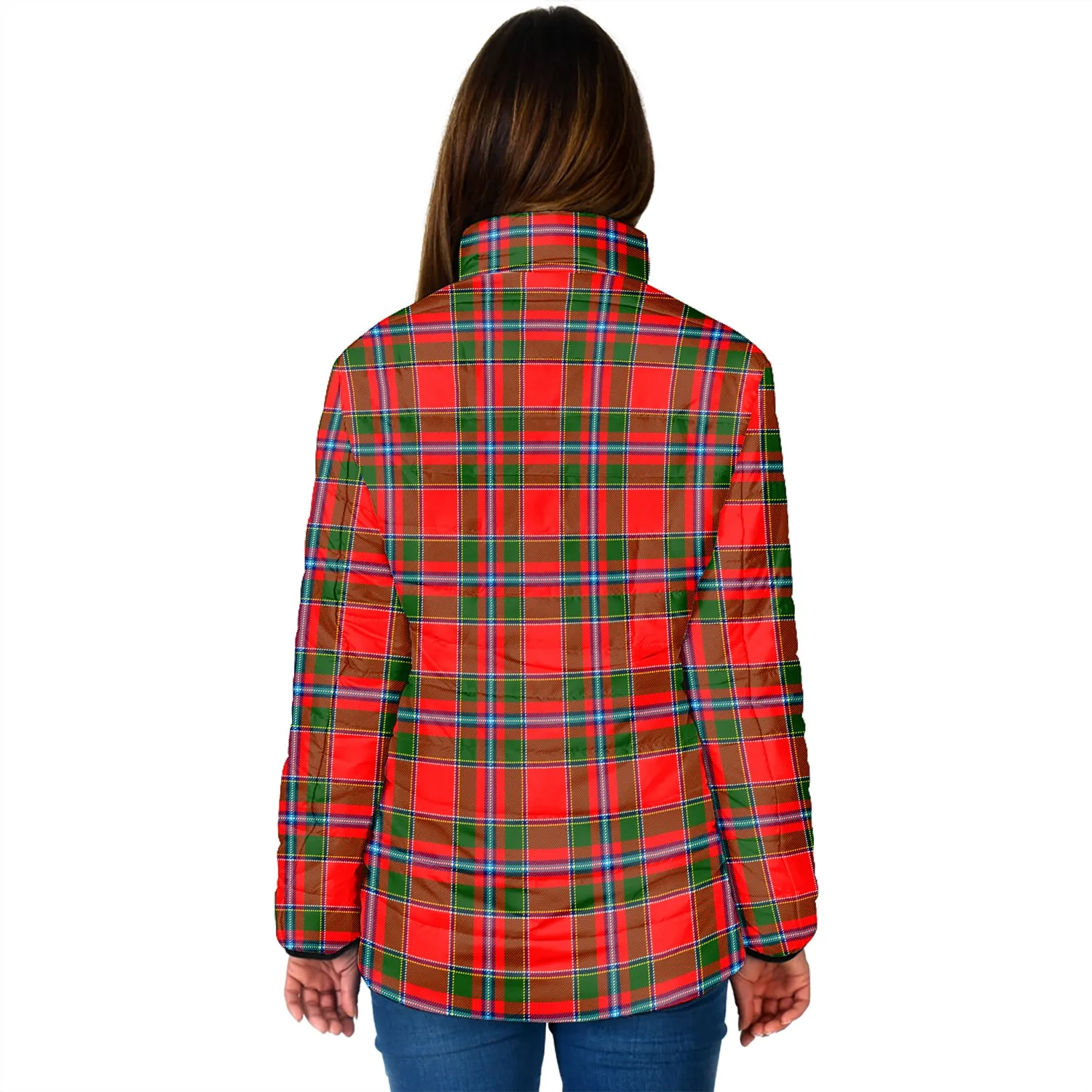 Butter Tartan Padded Jacket with Family Crest