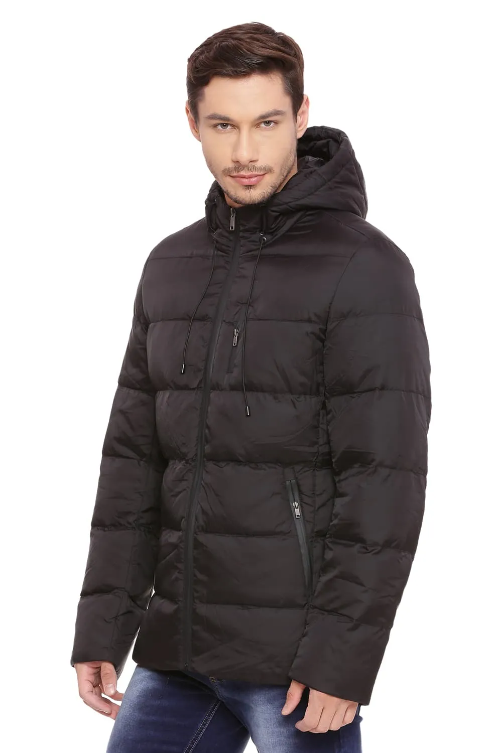 Comfort Fit Hooded Poly Fill Jacket