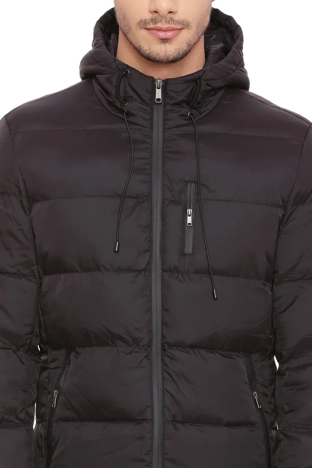 Comfort Fit Hooded Poly Fill Jacket