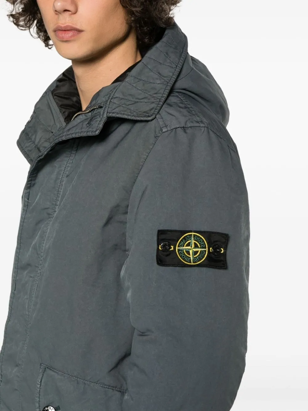 DAVID TC COMPASS LOGO-PATCH JACKET