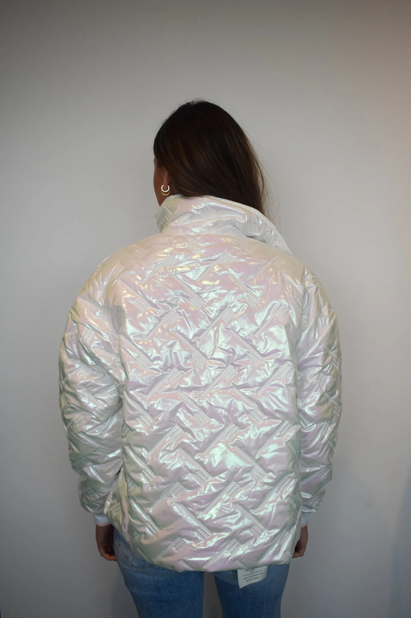 Iridescent Quilted Puffer Jacket