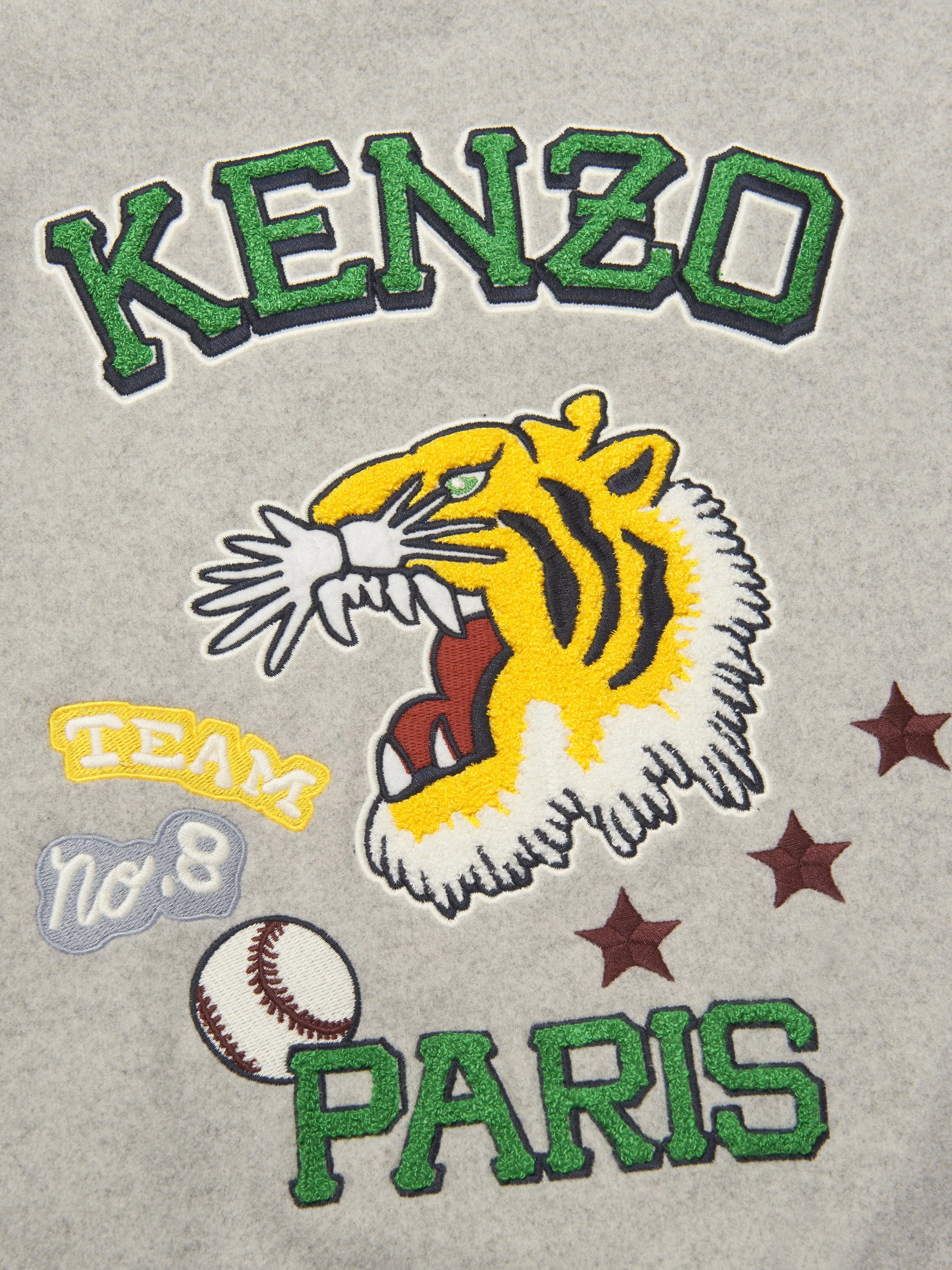 KENZO Boys Baseball Jacket in Grey