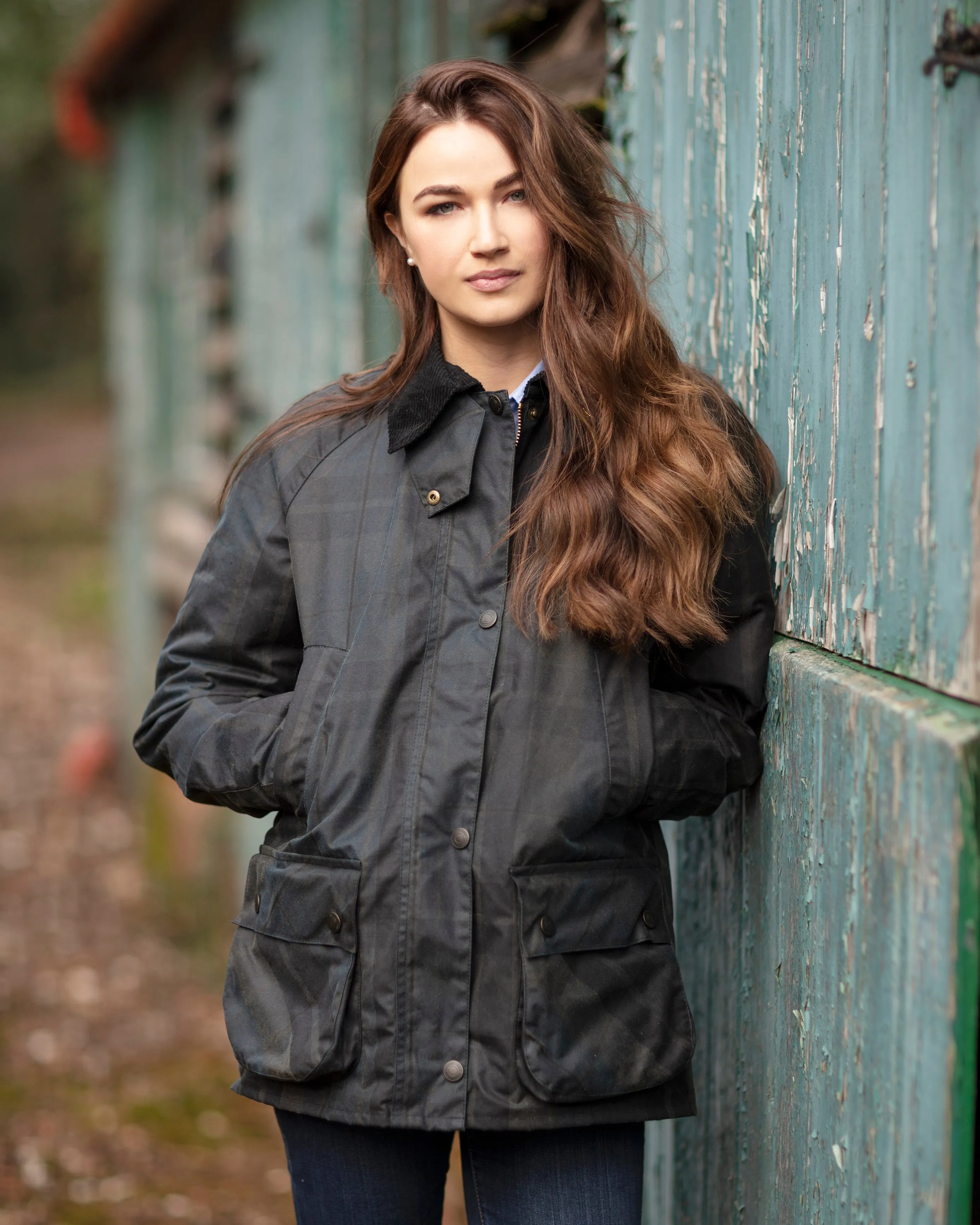 Stylish Dundee Check Wax Walking Jacket for Women Landowners