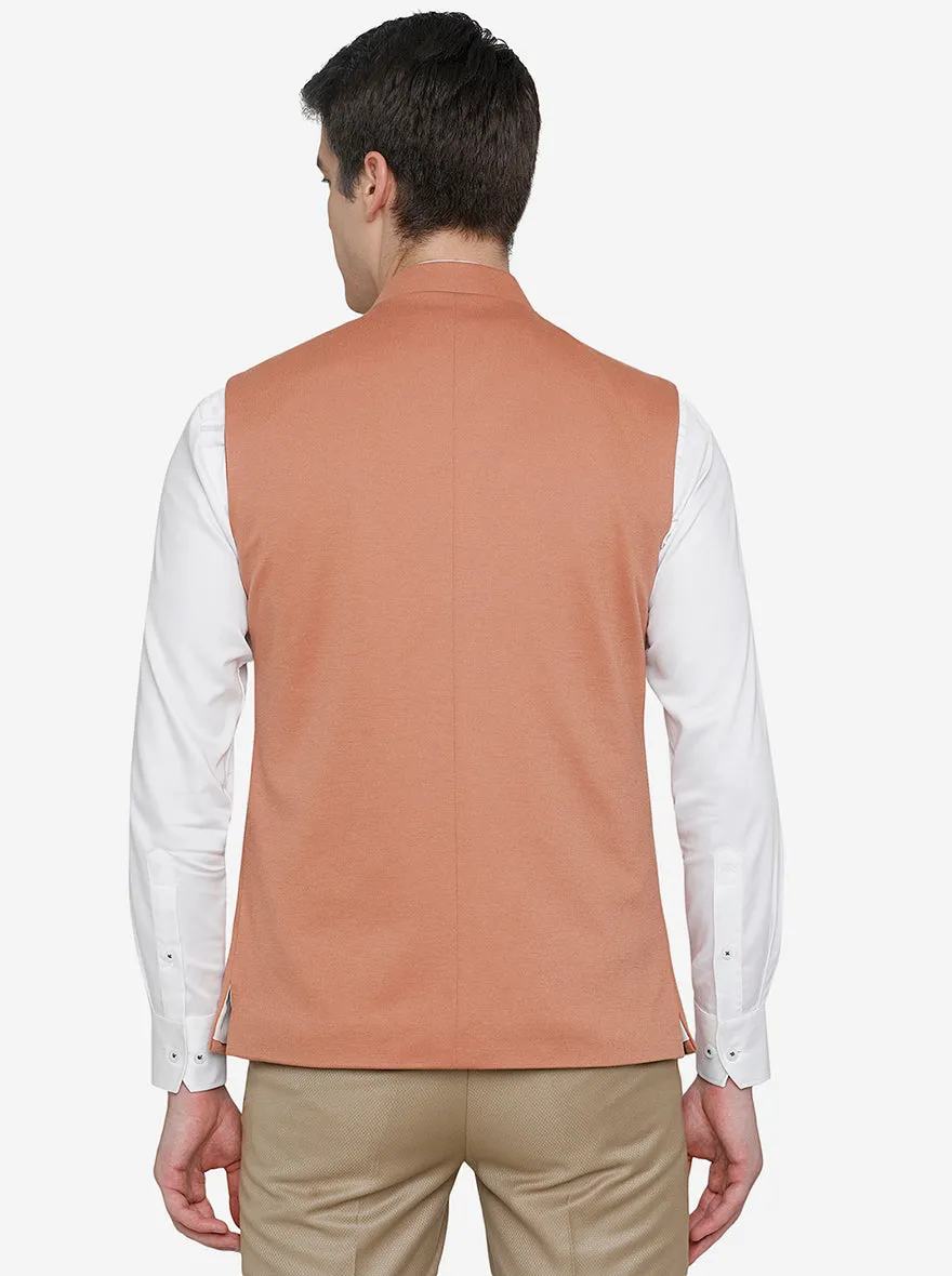 Light Orange Bandhgala Jacket | JB Studio