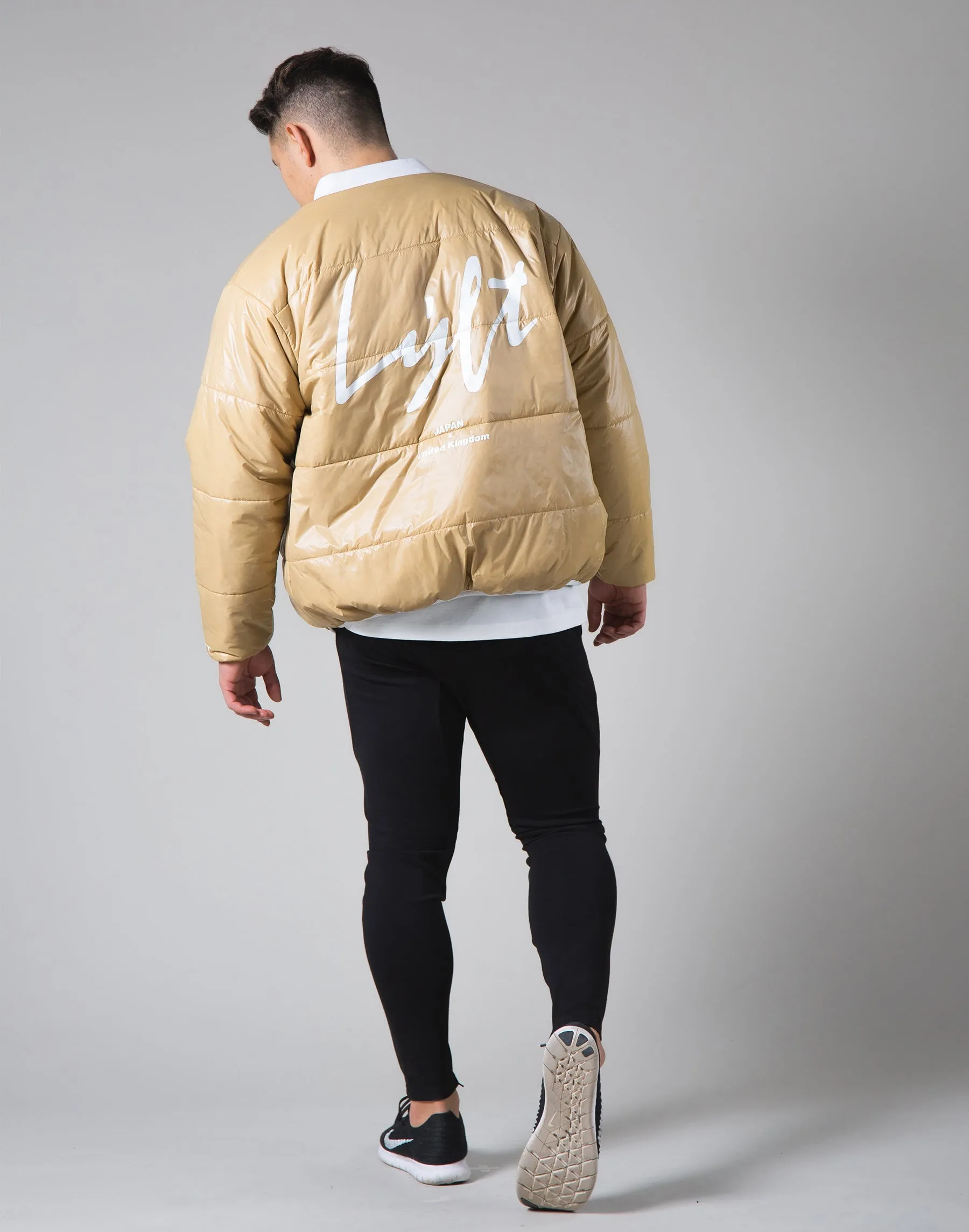 Light Weight Warm Nylon Jacket - Beige