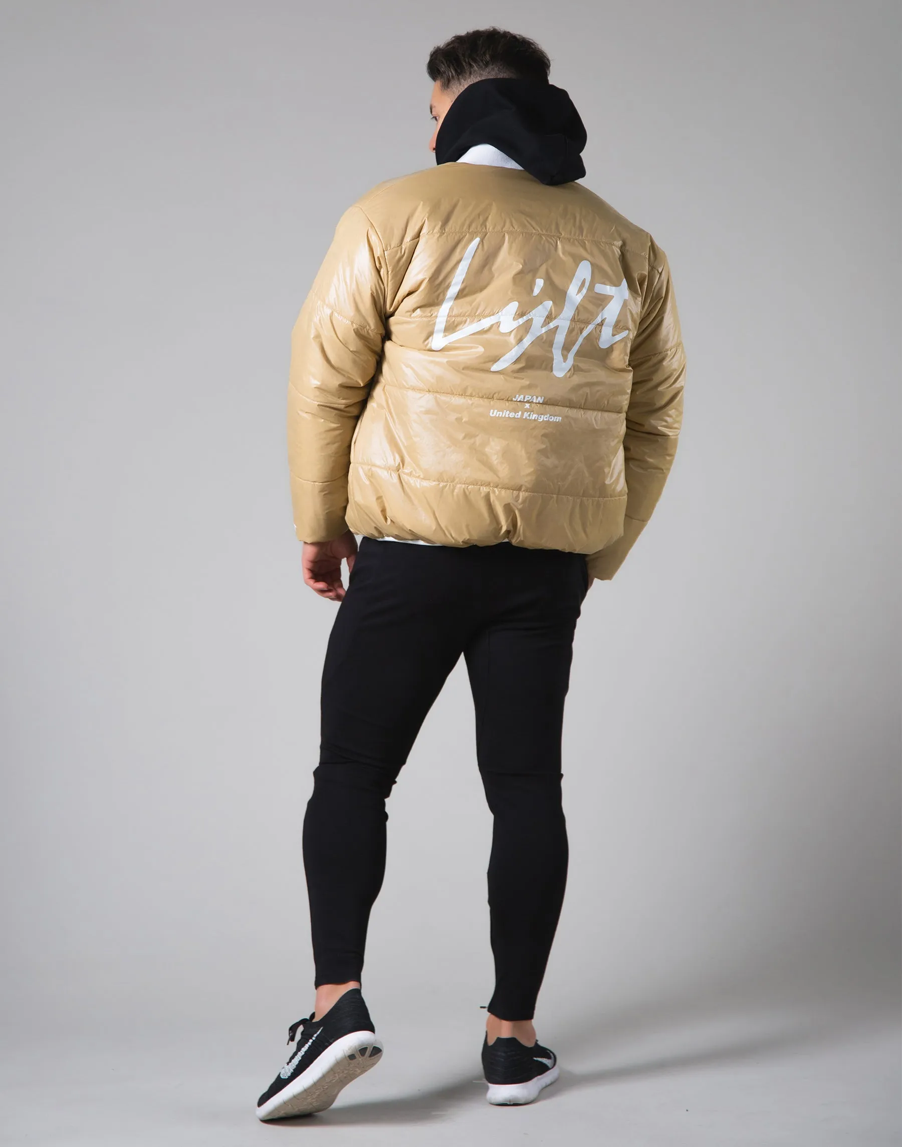 Light Weight Warm Nylon Jacket - Beige