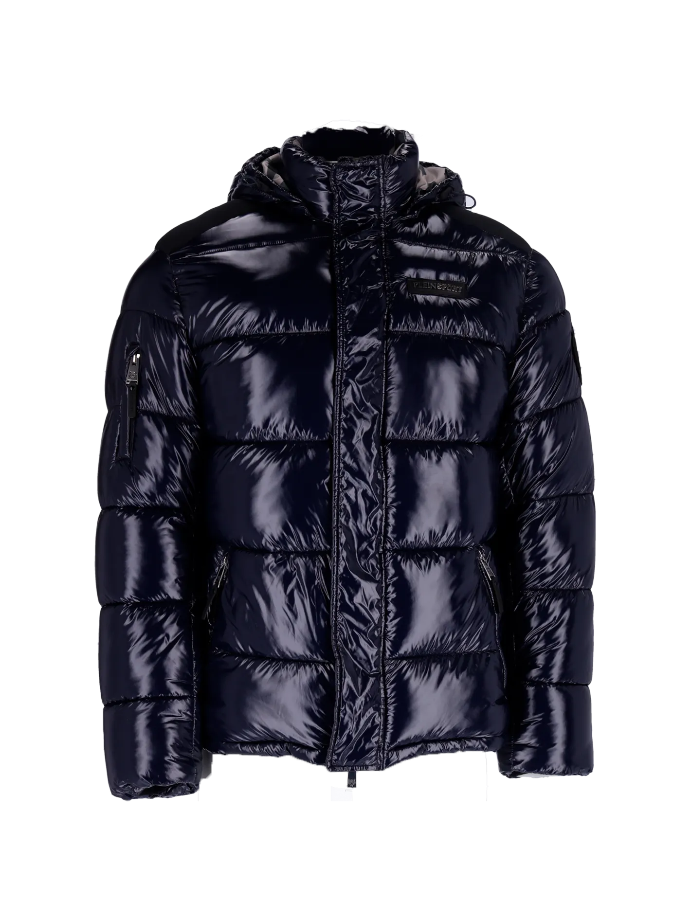 logo-print padded jacket