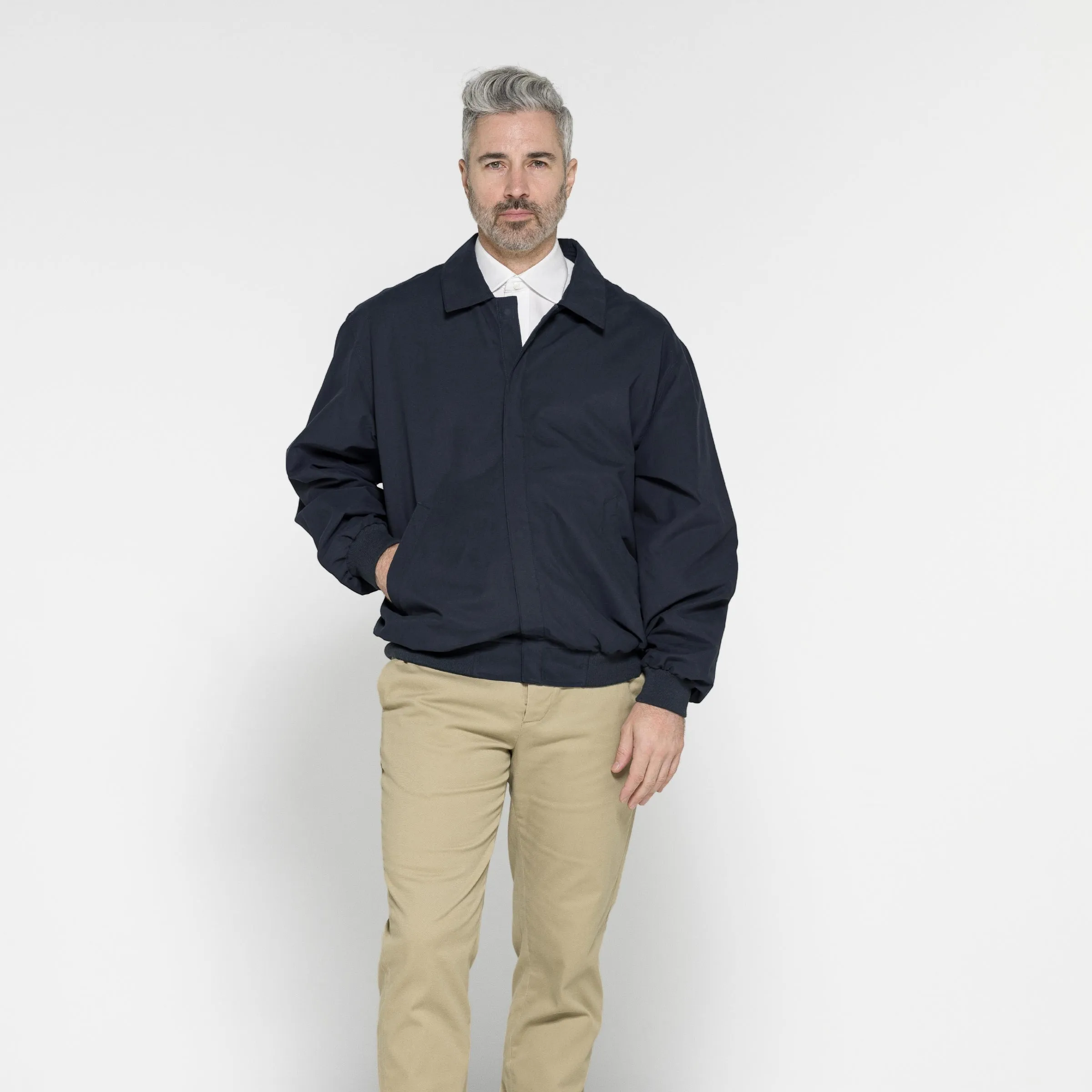 MagnaReady x Weatherproof Classic Magnetized Front Golf Jacket in Navy