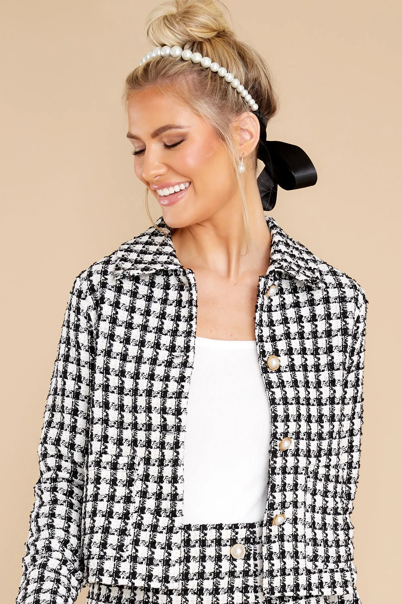 Meet Me On Melrose Black Tweed Jacket