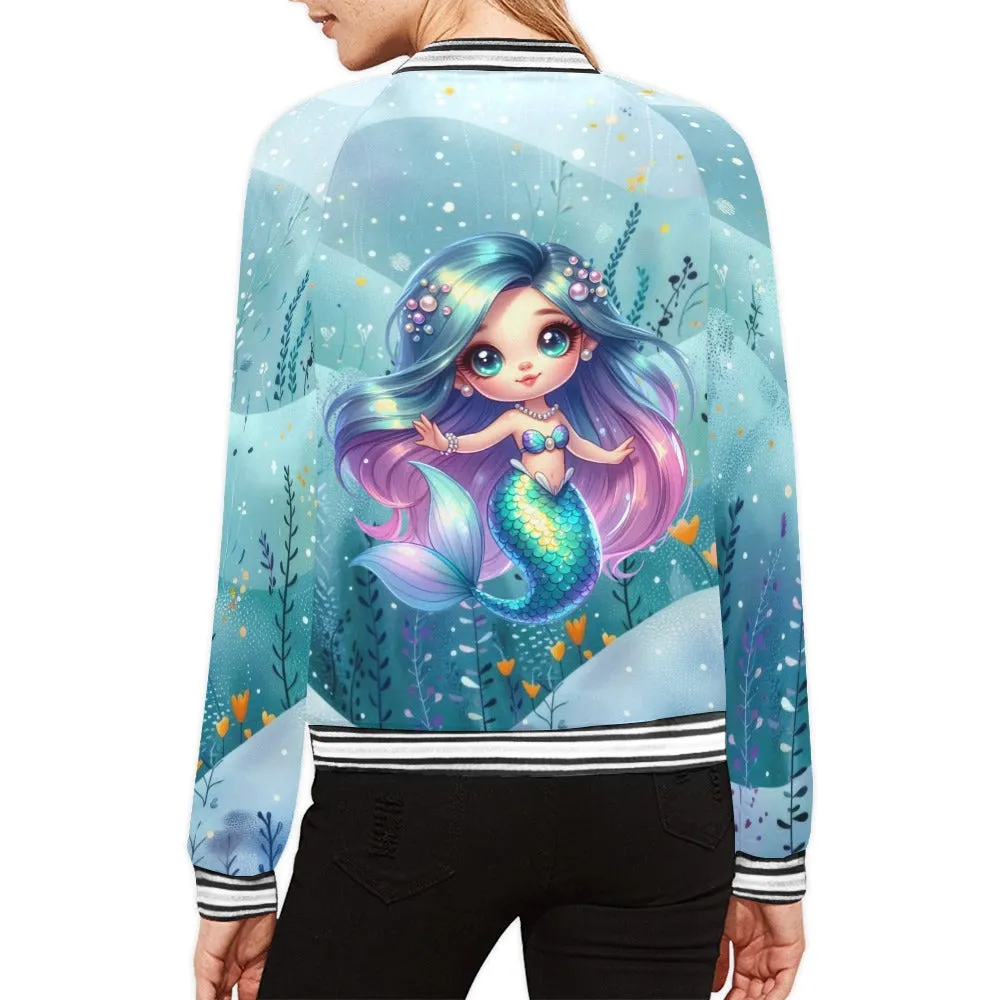 Mermaid Bomber Jacket for Women