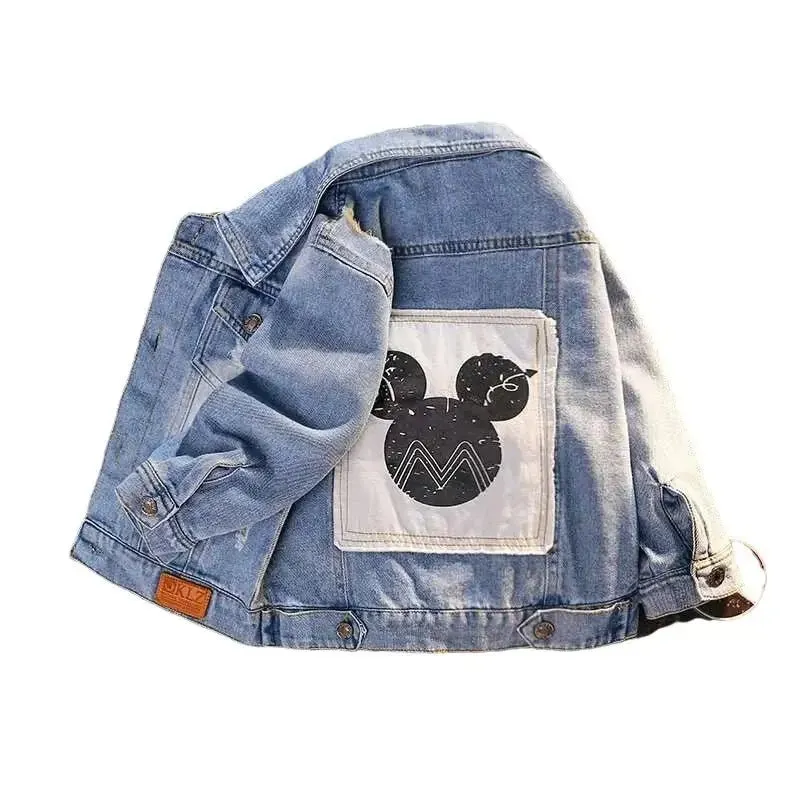 Mickey Mouse Embroidered Denim Kids Jacket