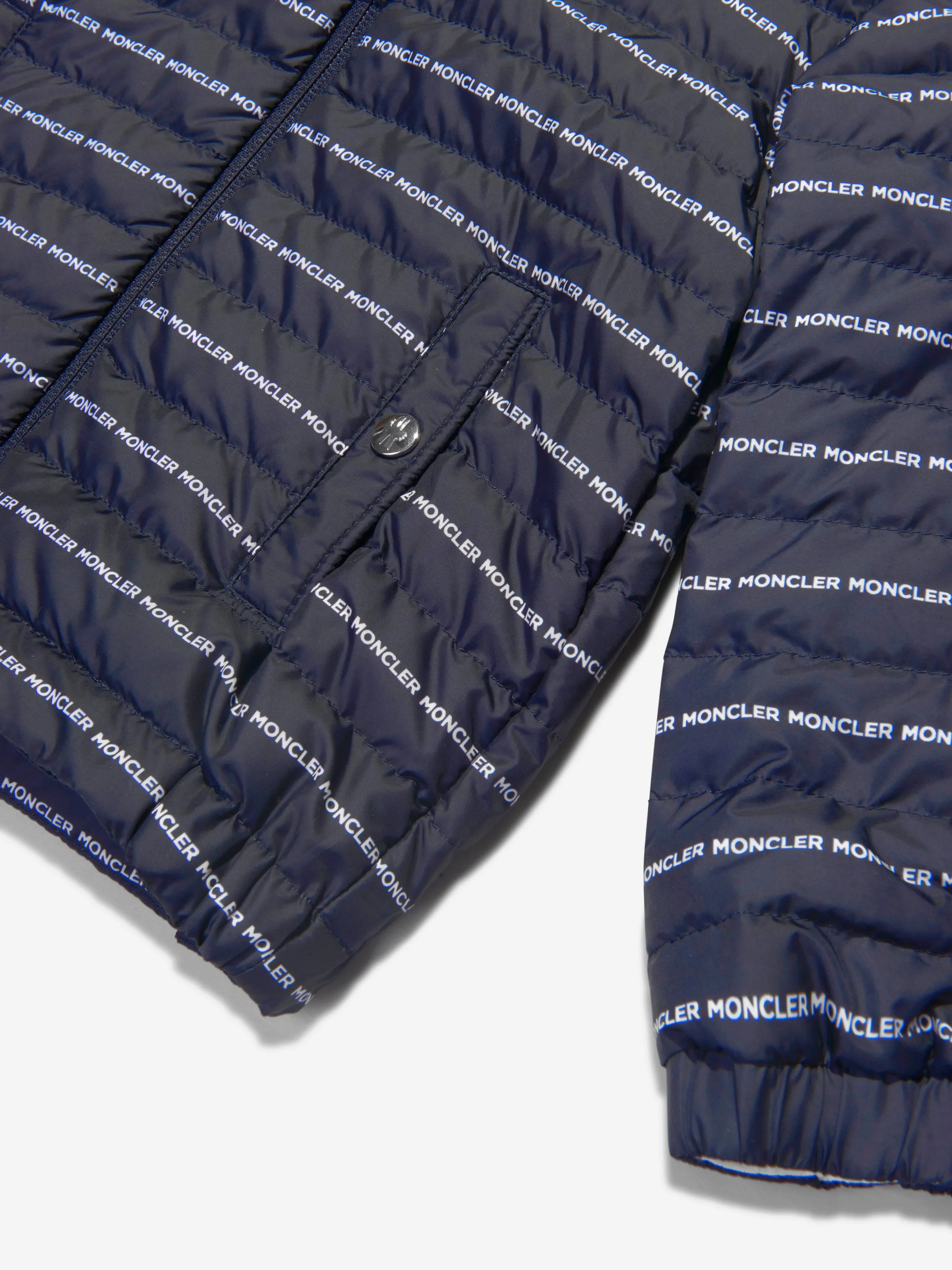 Moncler Enfant Baby Boys Down Padded Logo Print Bergo Jacket