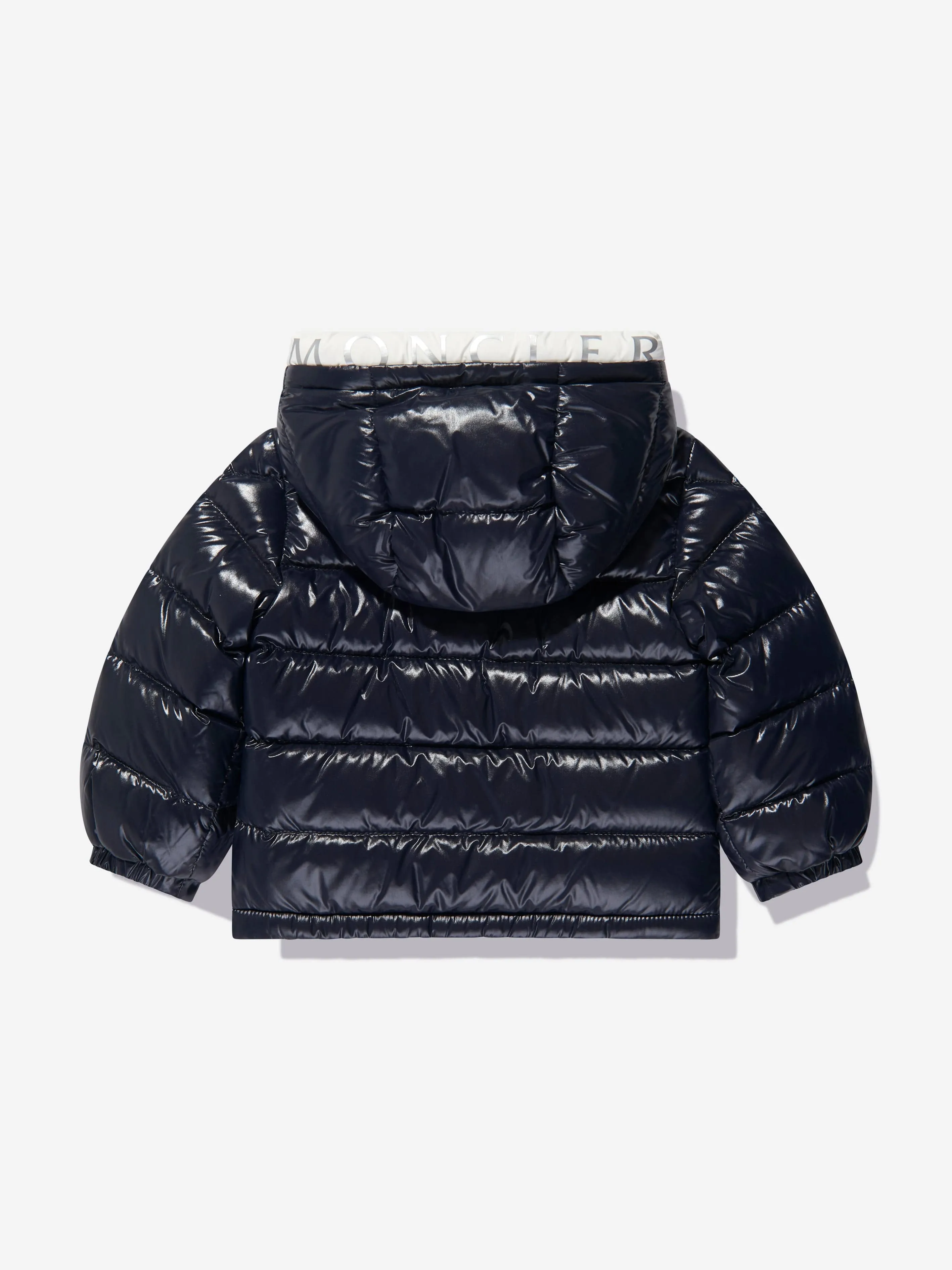 Moncler Enfant Baby Down Padded Aslan Jacket in Navy