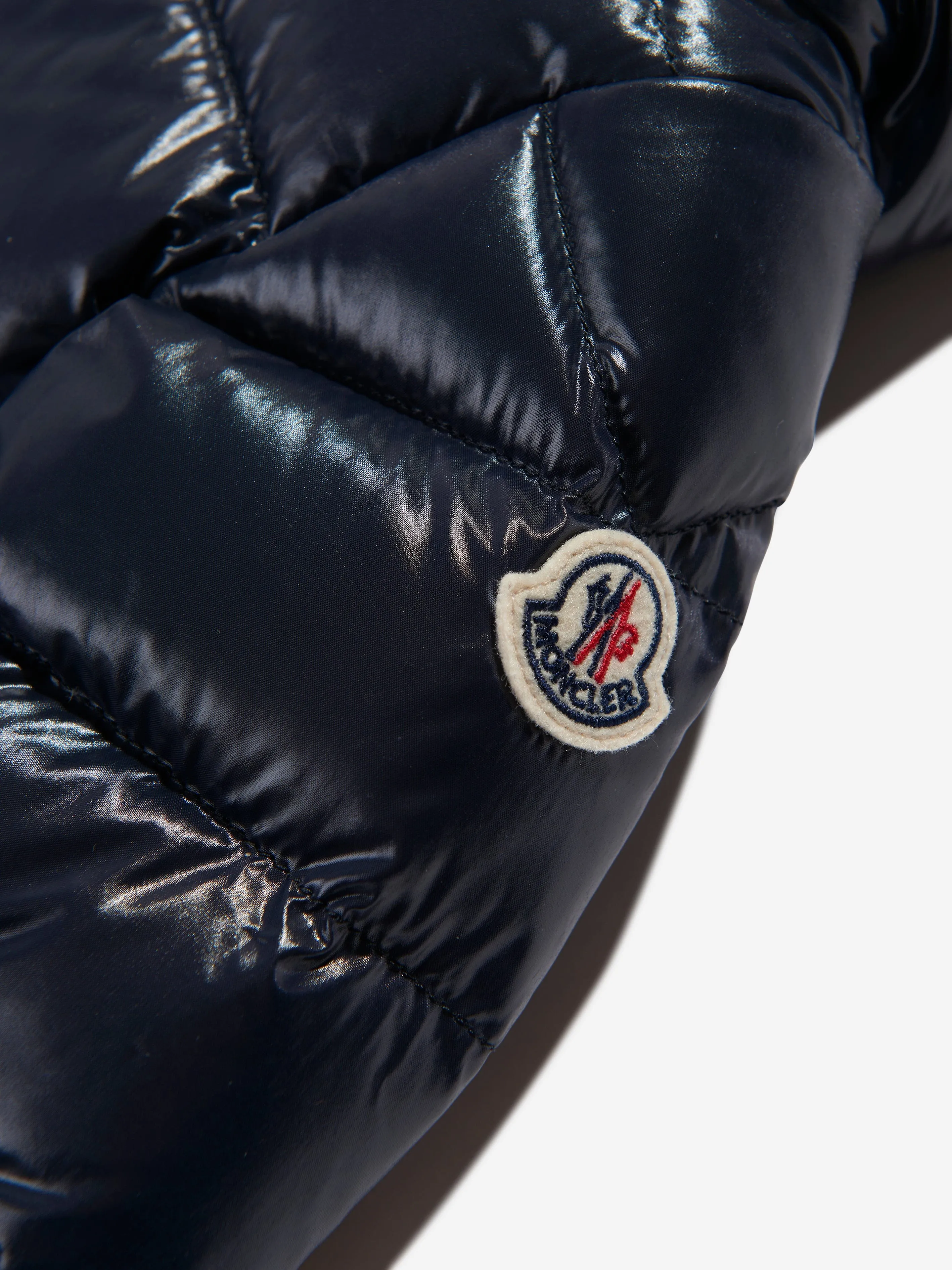 Moncler Enfant Baby Down Padded Aslan Jacket in Navy