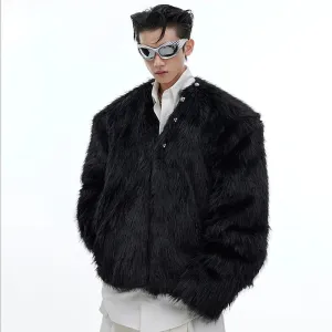 Plush Mink-Like Hair Fur Jacket