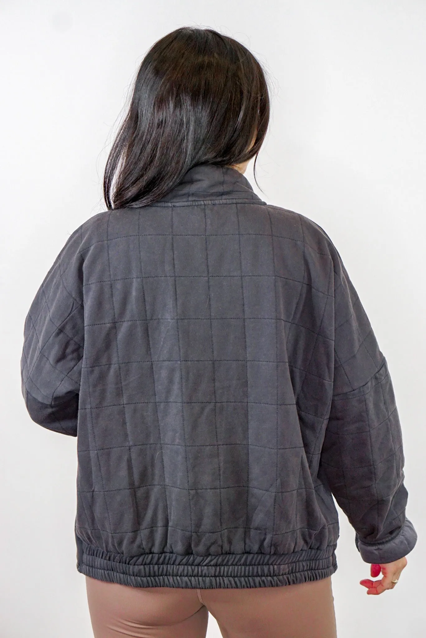 Quilted Comfort Soft Charcoal Jacket