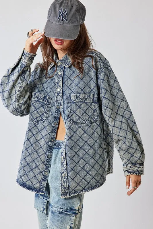 Quilting Stitch Washed Jacket