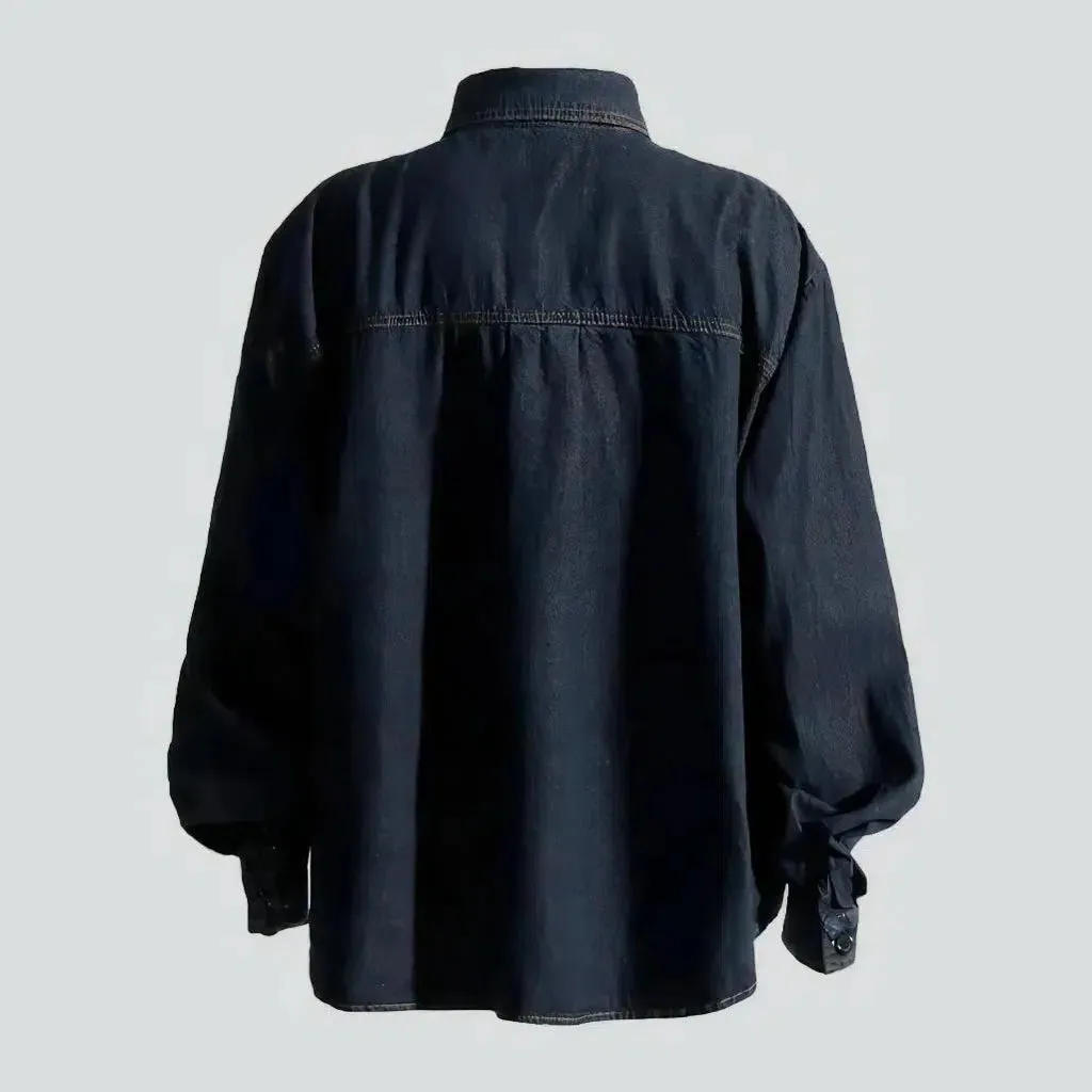 Raw oversized jeans jacket