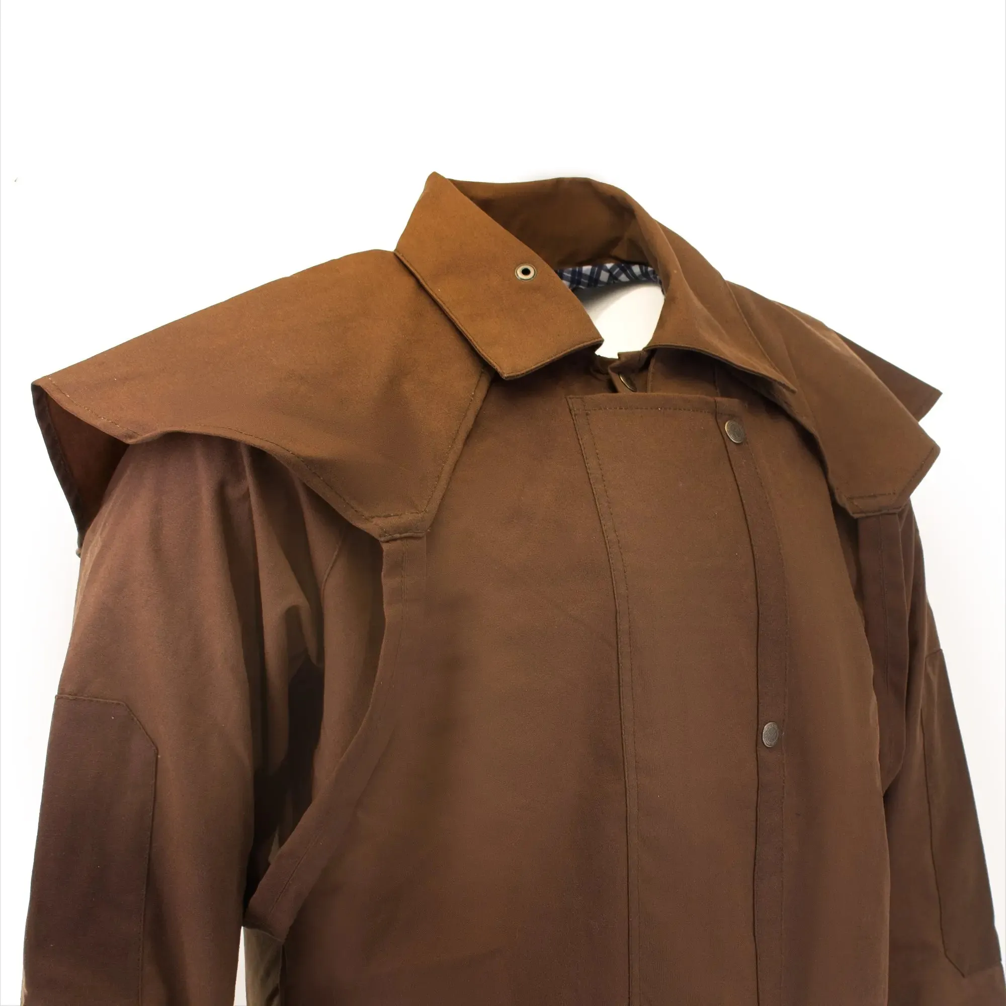 Resistance Oilskin Cotton Western Short Duster Jacket