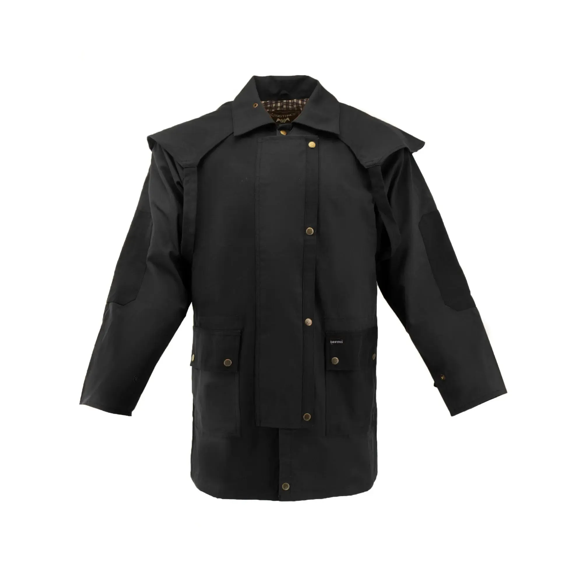 Resistance Oilskin Cotton Western Short Duster Jacket