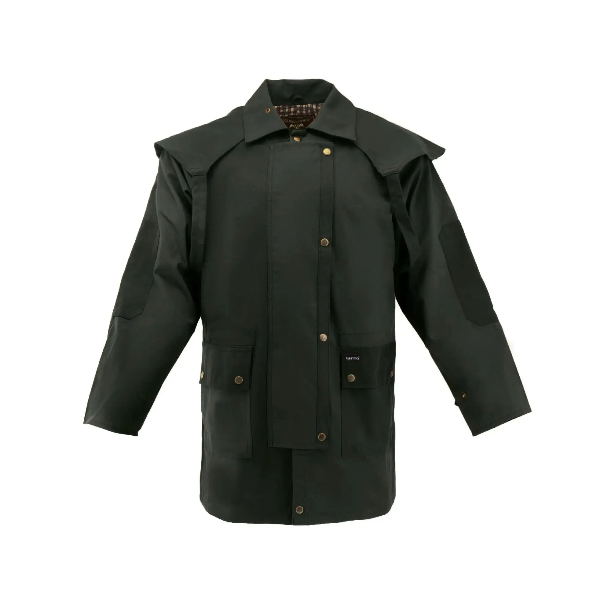 Resistance Oilskin Cotton Western Short Duster Jacket