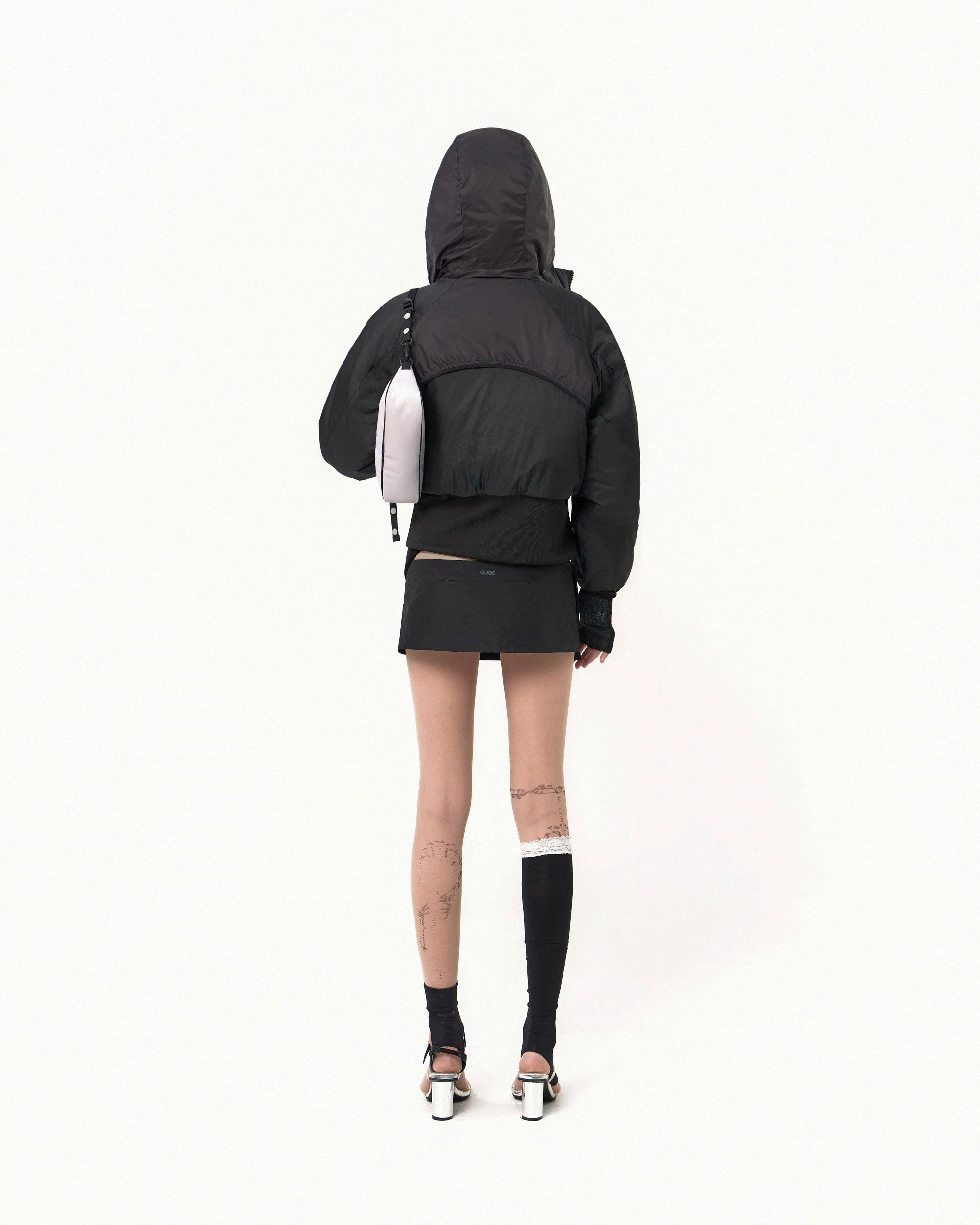 Reversible Short Padded Jacket Black