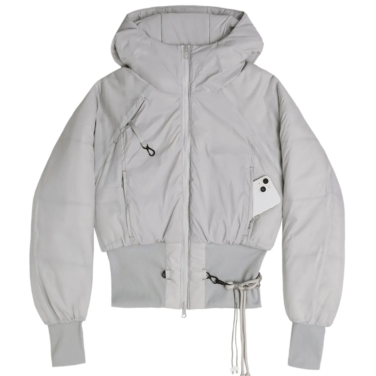 Reversible Short Padded Jacket Grey