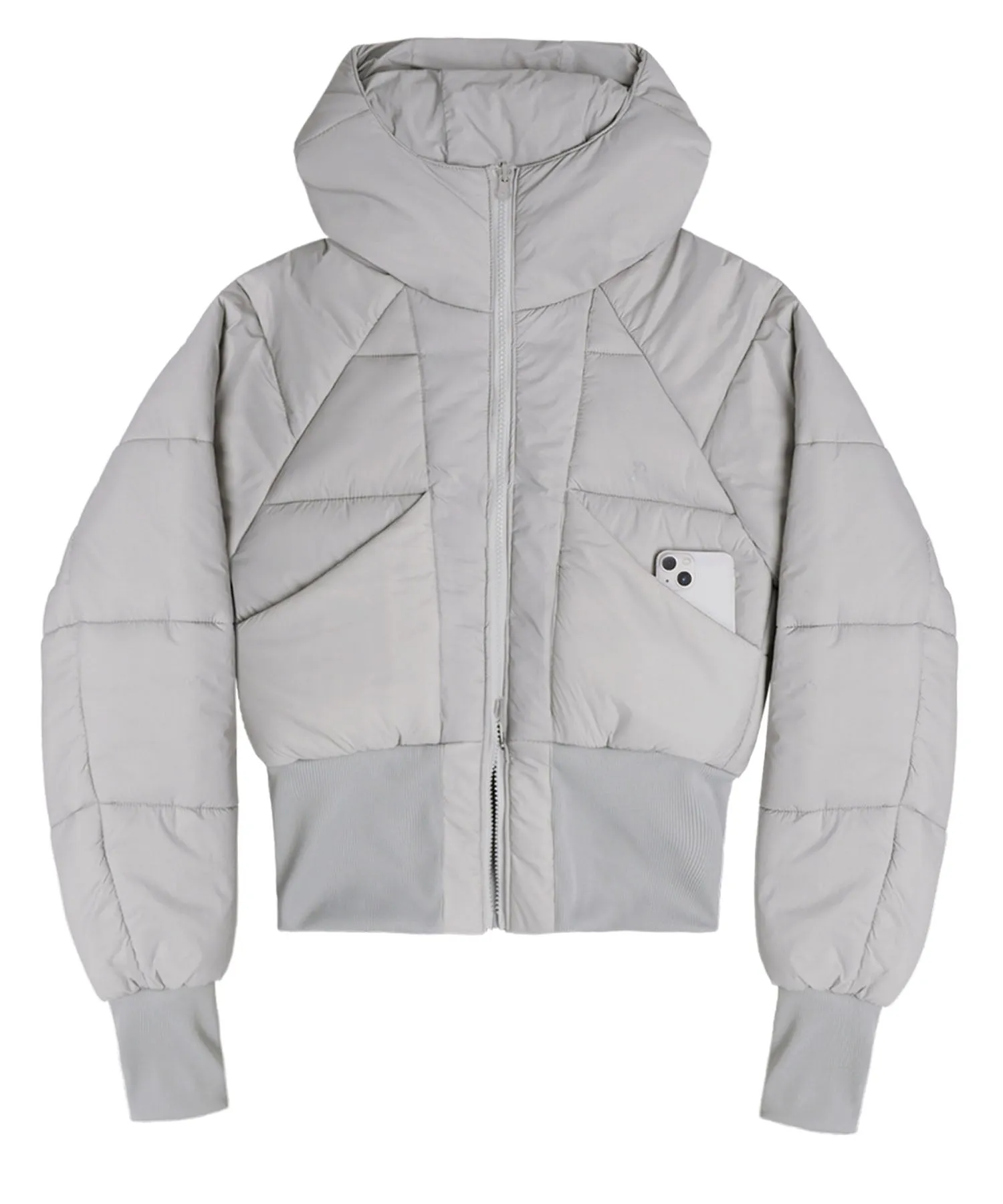 Reversible Short Padded Jacket Grey