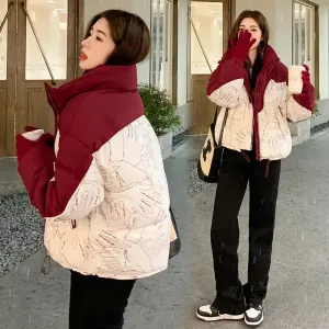 Short Korean Style Trend Multicolor Bread Coat