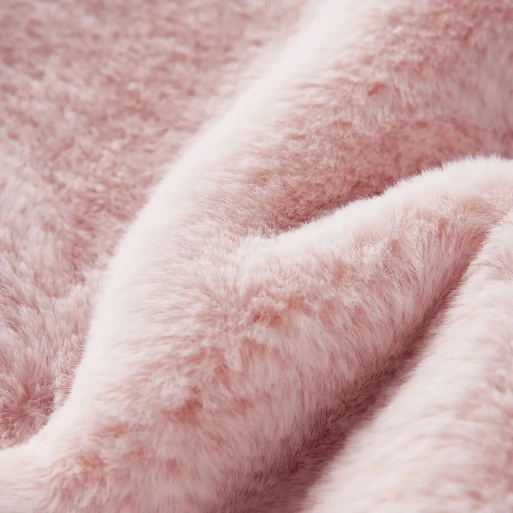 Soft Pink Kids' Faux Fur Jacket - Warm & Cozy, Ideal for Ages 9-10, Size 140