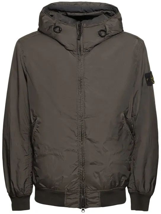 Stone Island   Hooded padded bomber jacket 