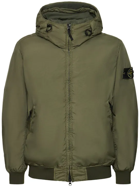 Stone Island   Hooded padded bomber jacket 