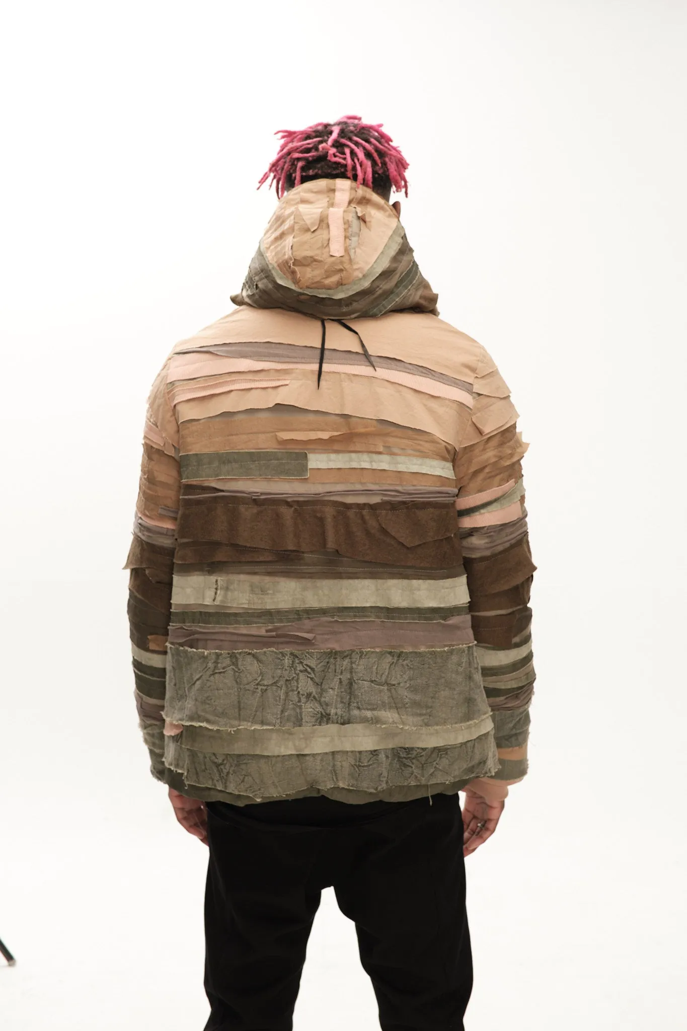 Textured Patchwork Winter Jacket