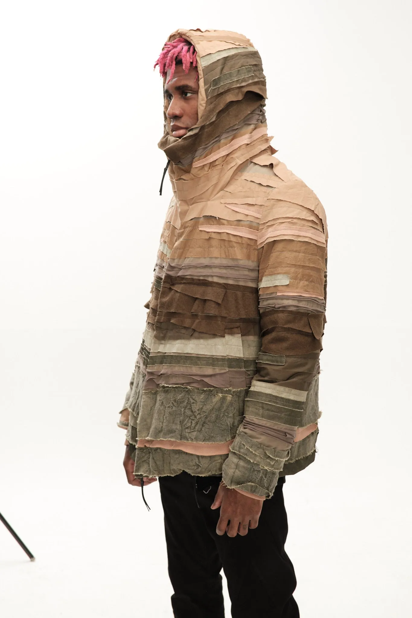 Textured Patchwork Winter Jacket