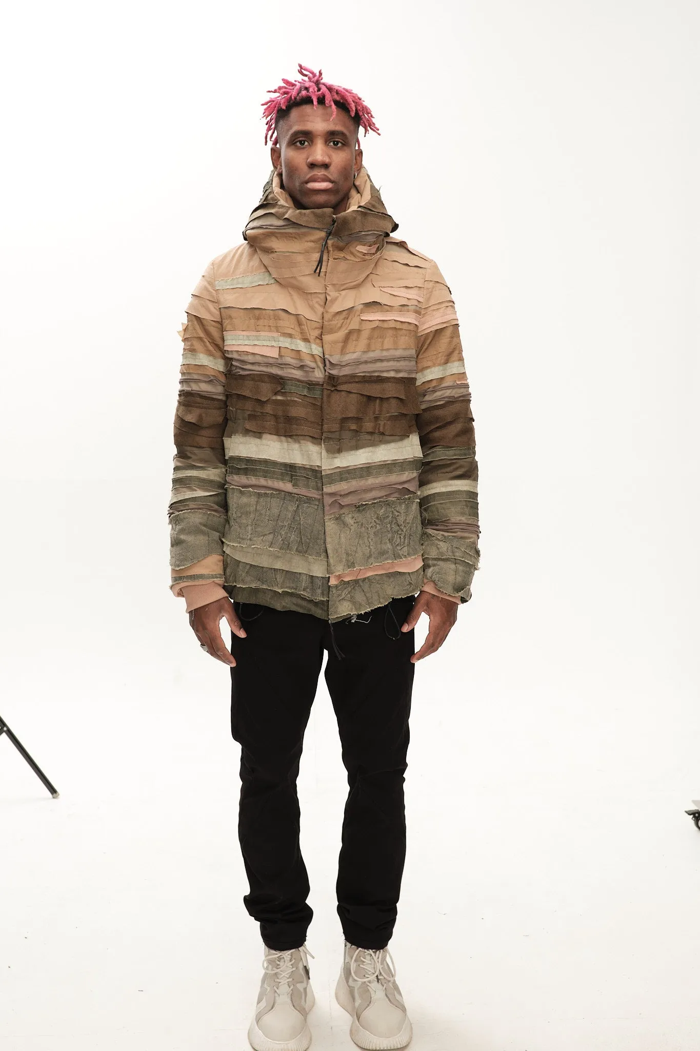 Textured Patchwork Winter Jacket