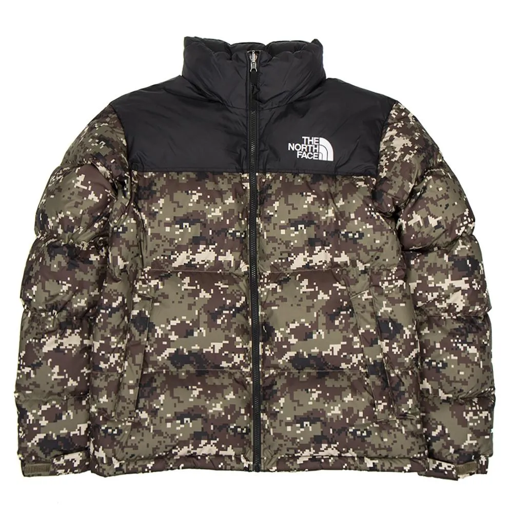 The North Face 1996 Retro Nuptse Jacket / Burnt Olive Green Digi Camo