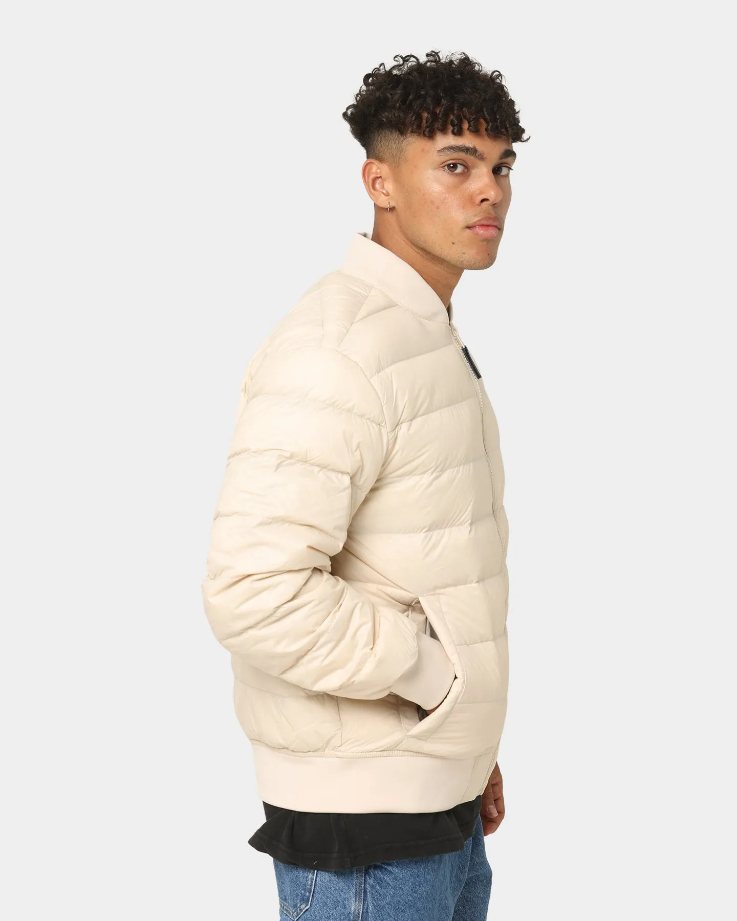 Tommy Jeans Light Down Bomber Jacket Smooth Stone