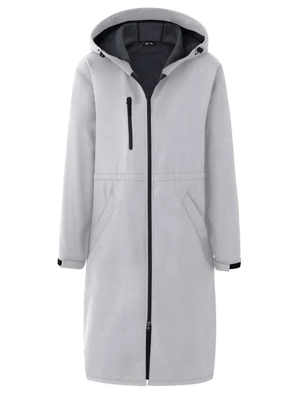 Unisex Waterproof Swim Parka Long Robe with Hood