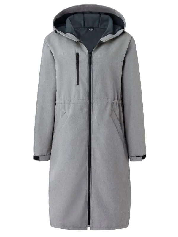 Unisex Waterproof Swim Parka Long Robe with Hood