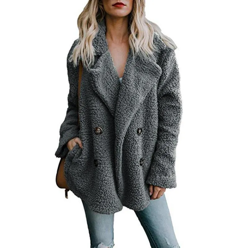 Warm Plush Coat Lapel Jacket