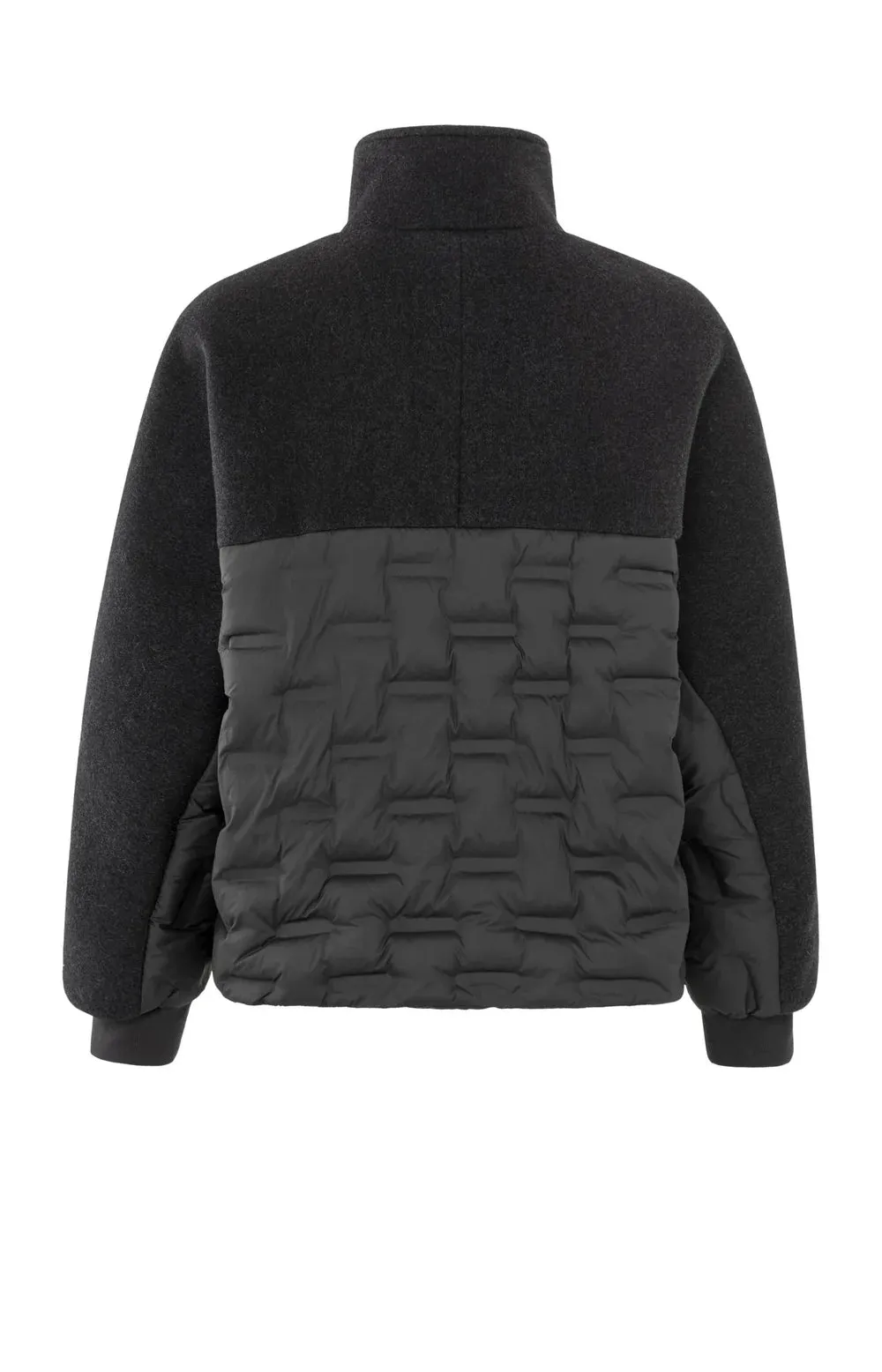 YAYA OVERSIZED CROPPED JACKET ANTHRACITE